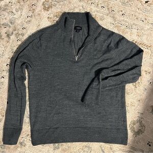 J. Crew Men's Charcoal Zip-Up Sweater